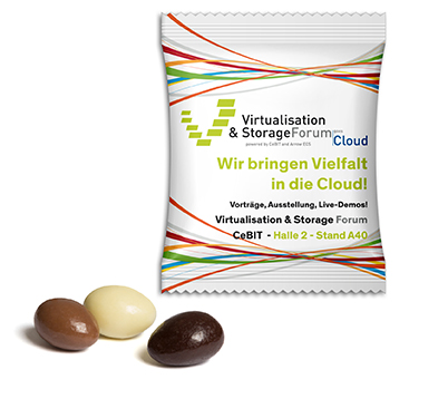 Mandeln im Werbetütchen 12 g Mandelmischung Standard-Folie transparent