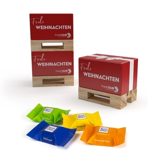 Geschenk Mini-Palette klein 16 g Ritter Sport: Voll-Nuss & Schoko Crisp