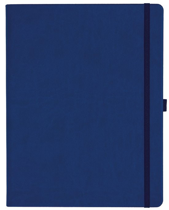 Notizbuch Style Large im Format 19x25cm, Inhalt kariert, Einband Slinky in der Farbe Ultramarine