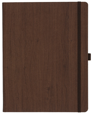 Notizbuch Style Large im Format 19x25cm, Inhalt liniert, Einband Woody in der Farbe Brown