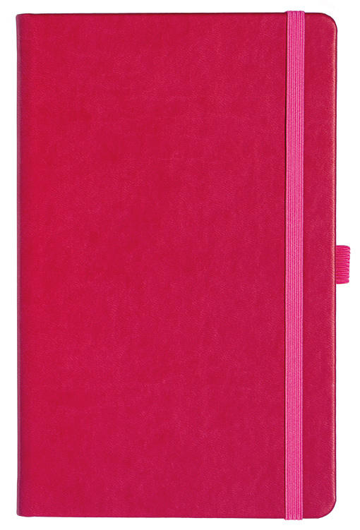 Notizbuch Style Medium im Format 13x21cm, Inhalt blanco, Einband Slinky in der Farbe Pink
