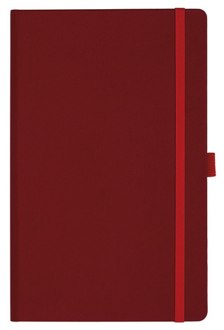 Notizbuch Style Medium im Format 13x21cm, Inhalt kariert, Einband Fancy in der Farbe Ruby Red