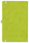Notizbuch Style Medium im Format 13x21cm, Inhalt kariert, Einband Slinky in der Farbe Lime