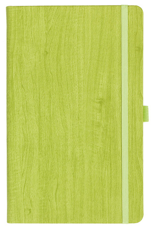 Notizbuch Style Medium im Format 13x21cm, Inhalt liniert, Einband Woody in der Farbe Lime