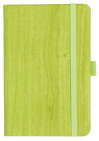Notizbuch Style Small im Format 9x14cm, Inhalt blanco, Einband Woody in der Farbe Lime