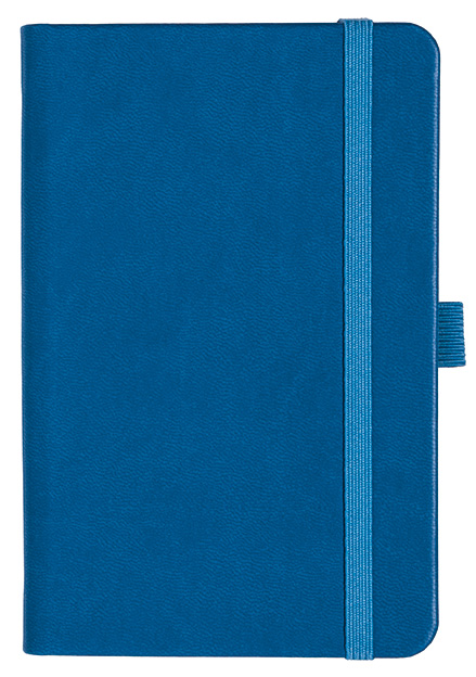 Notizbuch Style Small im Format 9x14cm, Inhalt kariert, Einband Slinky in der Farbe Azure