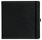Notizbuch Style Square im Format 17,5x17,5cm, Inhalt blanco, Einband Slinky in der Farbe Black