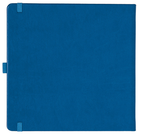 Notizbuch Style Square im Format 17,5x17,5cm, Inhalt kariert, Einband Slinky in der Farbe Azure