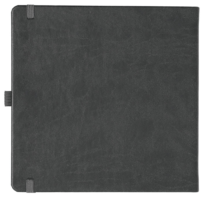 Notizbuch Style Square im Format 17,5x17,5cm, Inhalt kariert, Einband Slinky in der Farbe Dark Grey