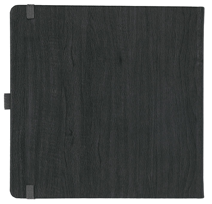 Notizbuch Style Square im Format 17,5x17,5cm, Inhalt kariert, Einband Woody in der Farbe Charcoal