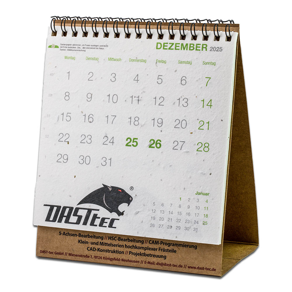 Samenpapier-Tischkalender - Tomate