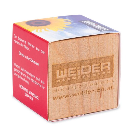 Pflanz-Holz mit Samen - Persischer Klee, 2 Seiten gelasert
