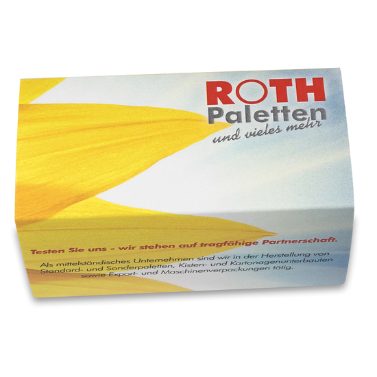 Pflanz-Holz 2er Set mit Samen - Sonnenblume, 1 Seite gelasert