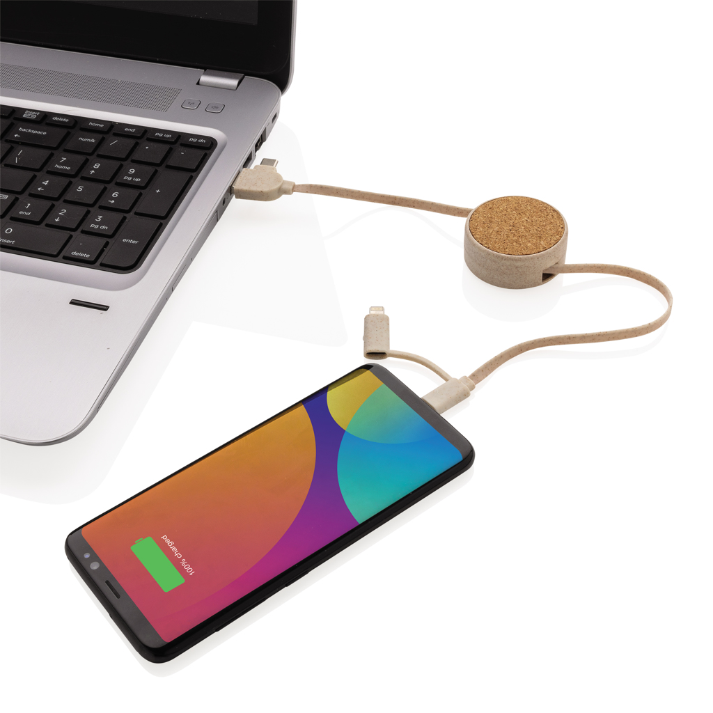 Kork und Weizen 6-in-1 Ladekabel