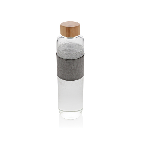 Impact Borosilikat-Glasflasche mit Bambusdeckel