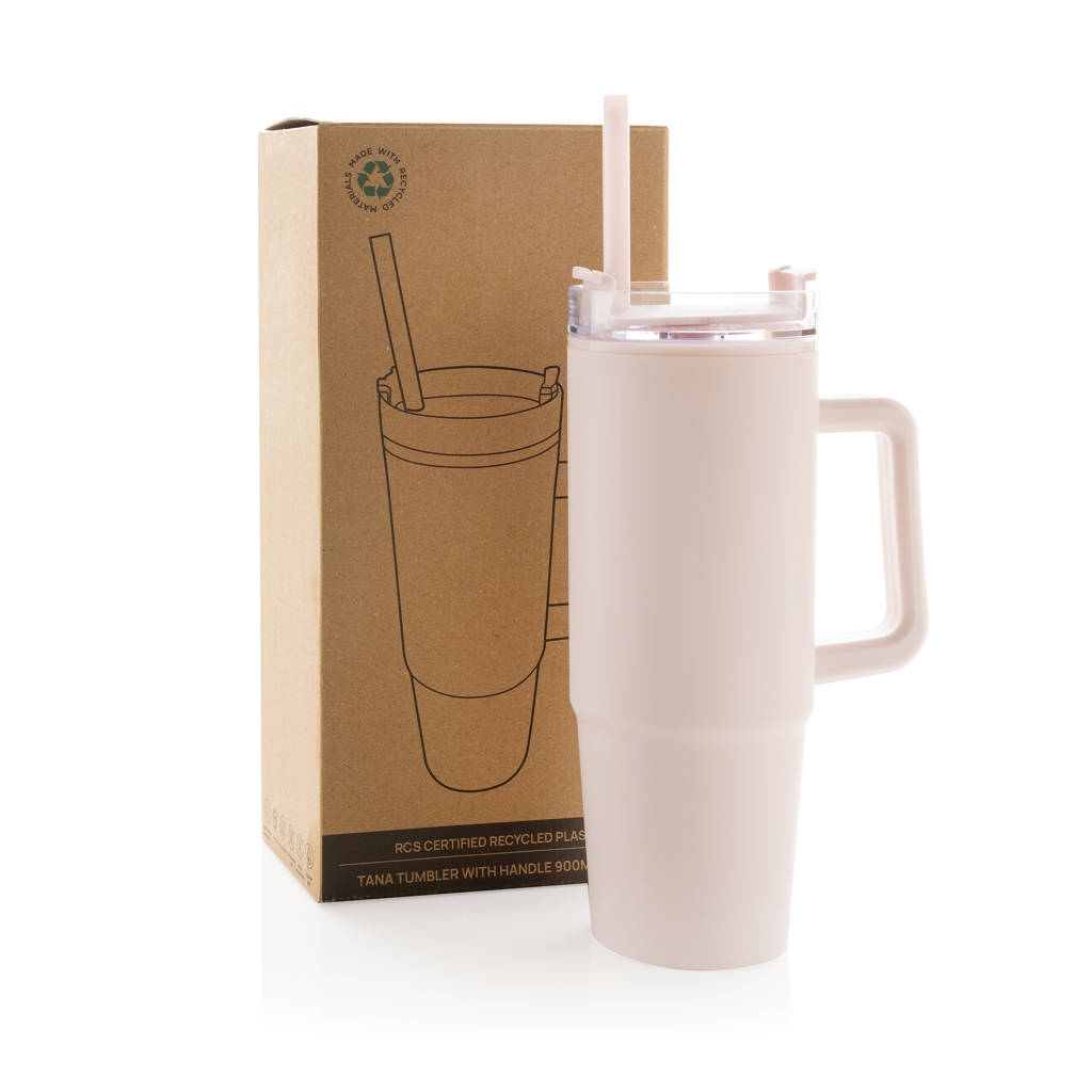 Tana Becher aus RCS recyceltem Kunststoff mit Griff 750ml