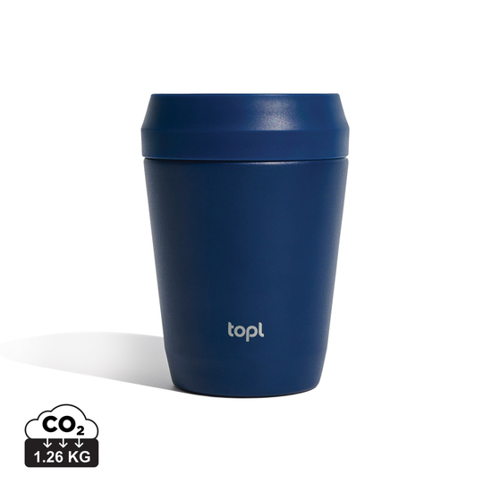 Topl-Trinkbecher aus rec. Stahl mit 360-Grad-Deckel 236ml