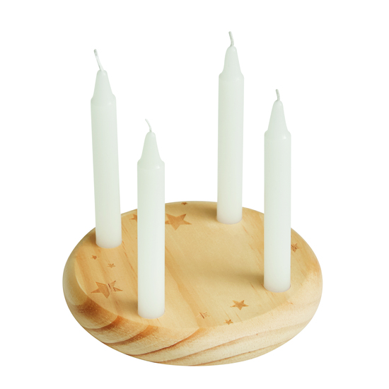 Kleiner Holz-Adventskranz 4-CHRISTMAS
