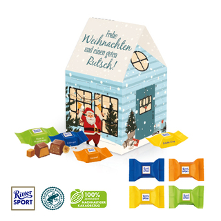 Adventskalender "Haus" mit Ritter SPORT Schokowürfel