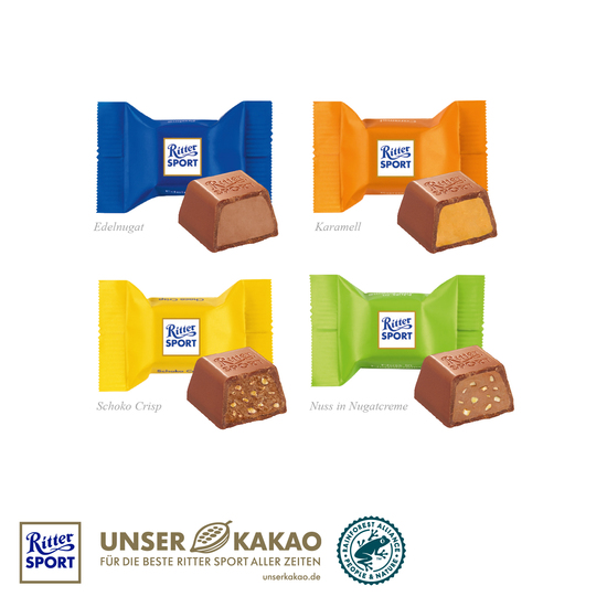 Adventskalender Quadratisch mit Ritter SPORT Schokowürfel