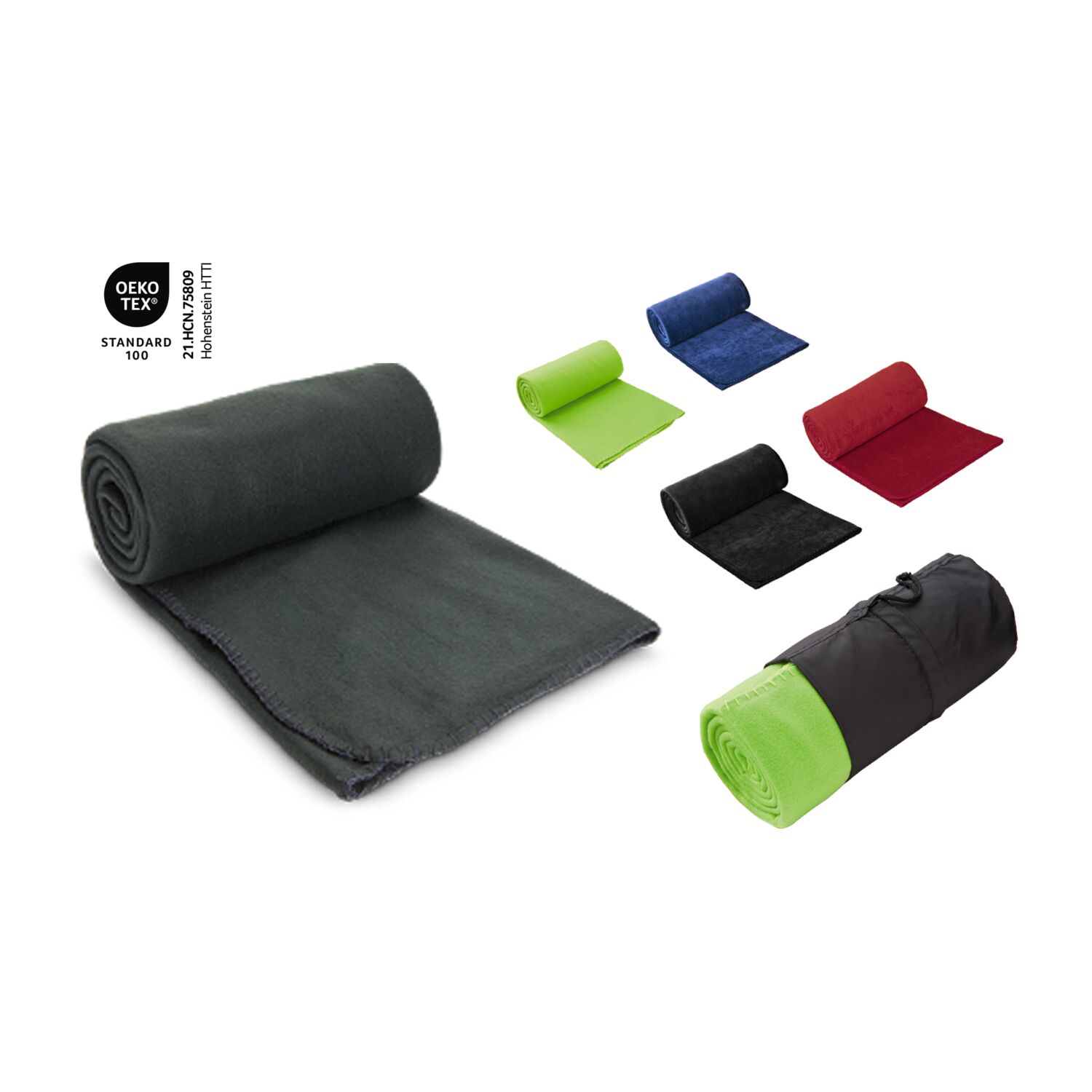 Fleecedecke Basic rot - 120 x 150 cm, 180 g/m²