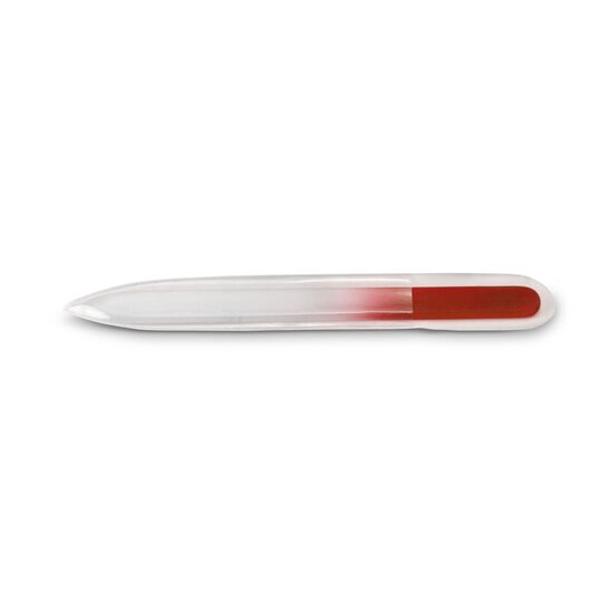 Premium-Glasnagelfeile, geätzt - rot transparent