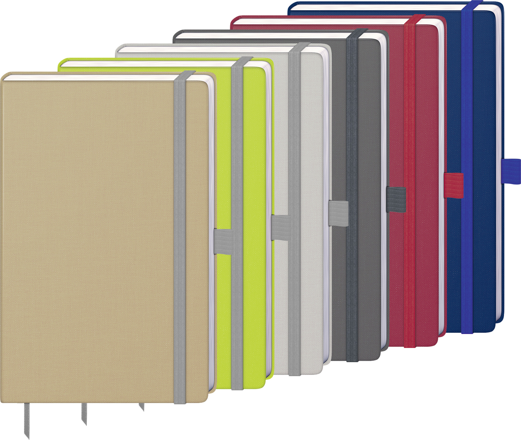 Notizbuch "Kompagnon Nature" ca. A5, graphit, Naturpapiereinband