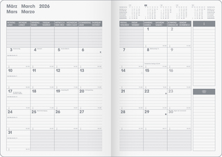 Buchkalender 739 SlimLine, schwarz, flexibler Einband