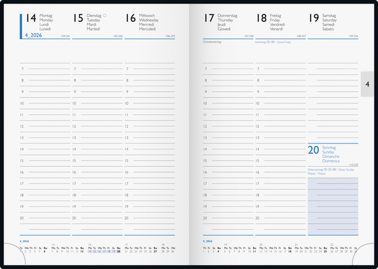 Buchkalender Modell 794, blau