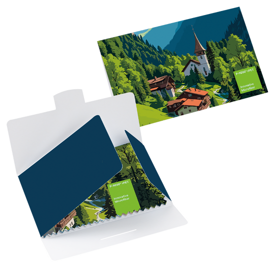 Brillentuch rPET im Papieretui