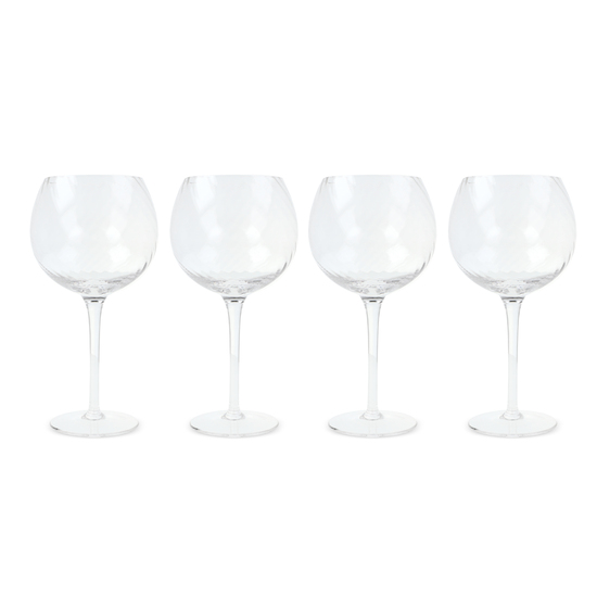 Byon Opacity 4er-Set Weingläser mit stilvollem Glasmuster 470ml
