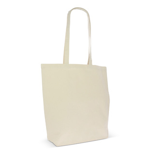 Einkaufstasche Bio-Baumwolle natur lang 270g/m² 42x12x43 cm
