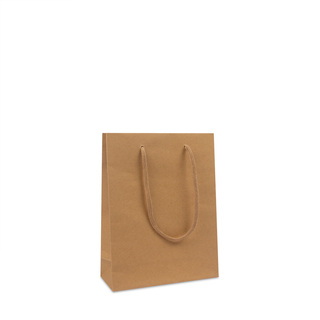 Tragetasche Deluxe  DPK118 31 x 10 x 35+5 cm  braun Kraft A-grade