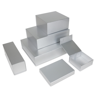 Luxus Magnetfaltkartonagen VPD054 33 x 10 x 10 cm silber hochglanz