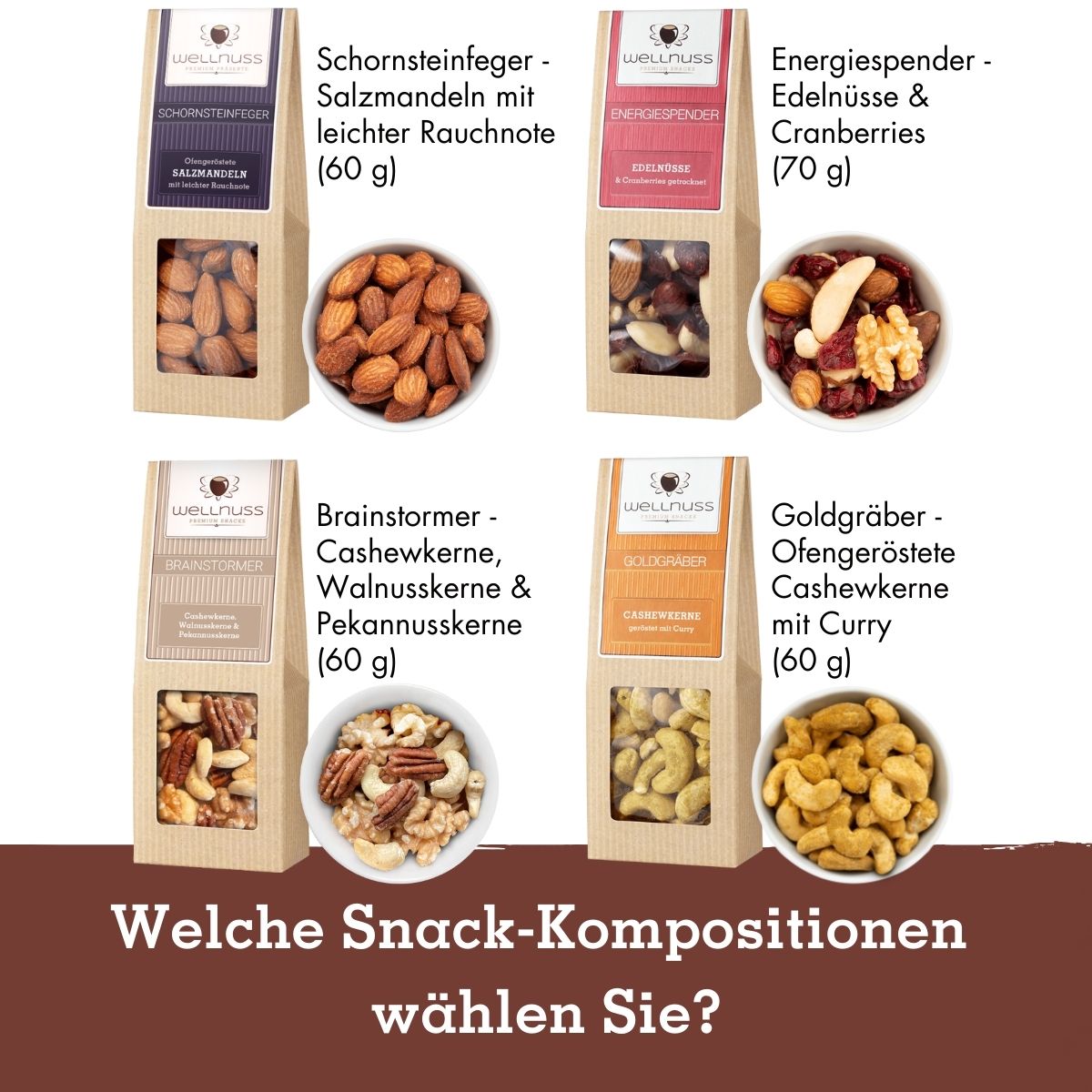 3 Premium Snacks in der Birkenholzbox