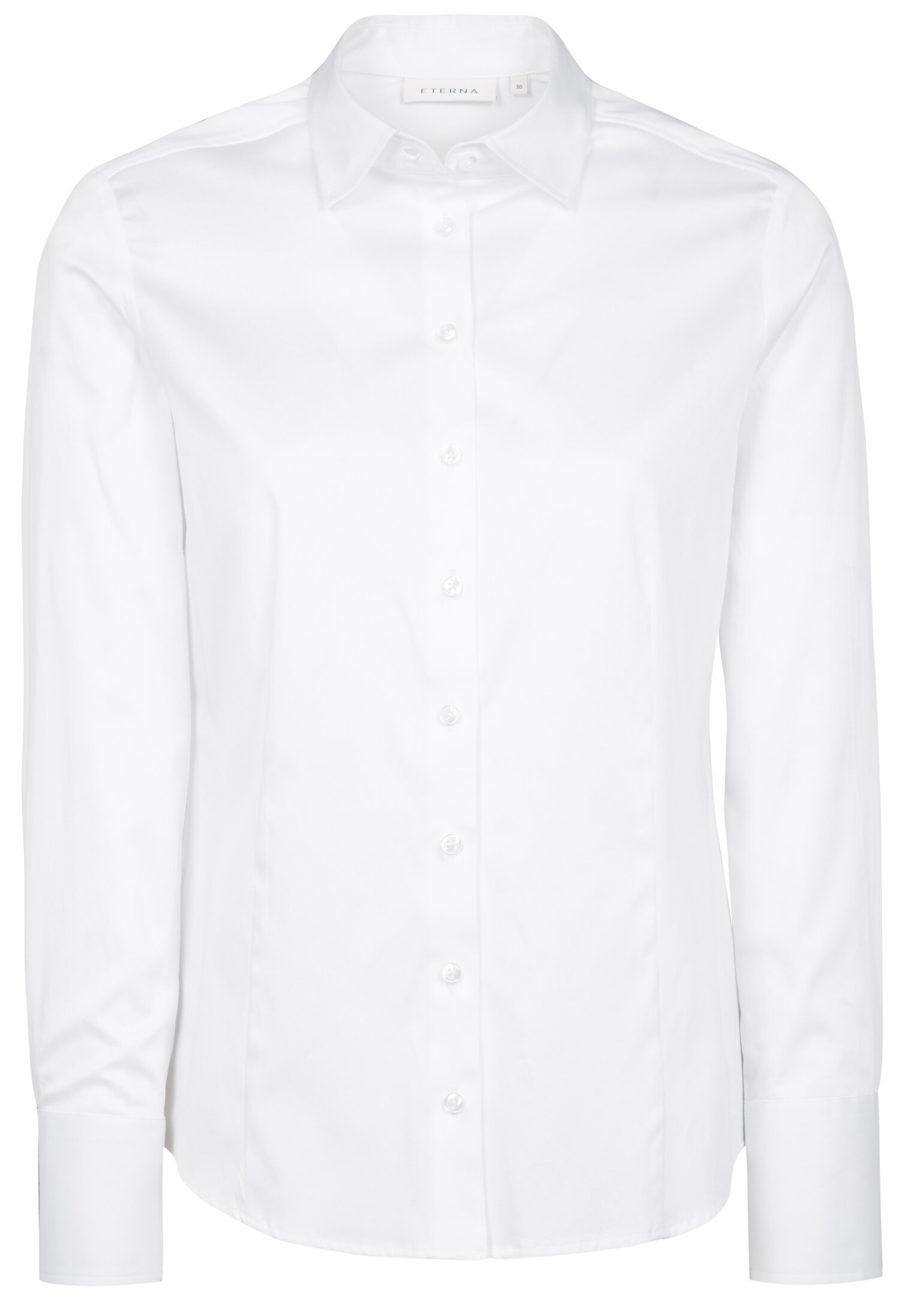 Eterna Bluse Satin Shirt - Tailliert - Ohne Brusttasche
