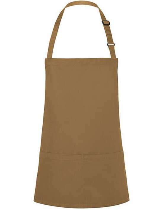 Kurze Latzschürze Basic mit Schnalle und Tasche