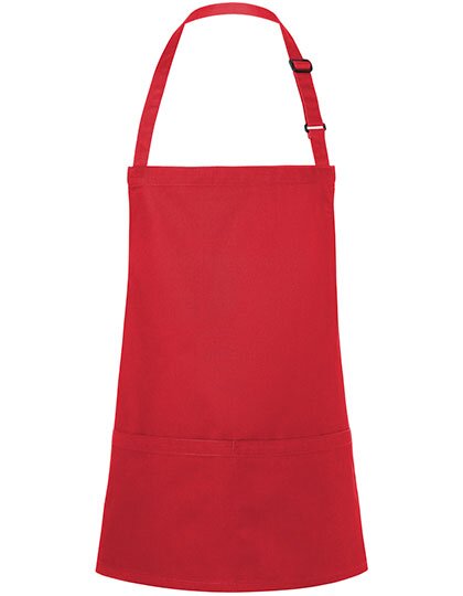 Kurze Latzschürze Basic mit Schnalle und Tasche