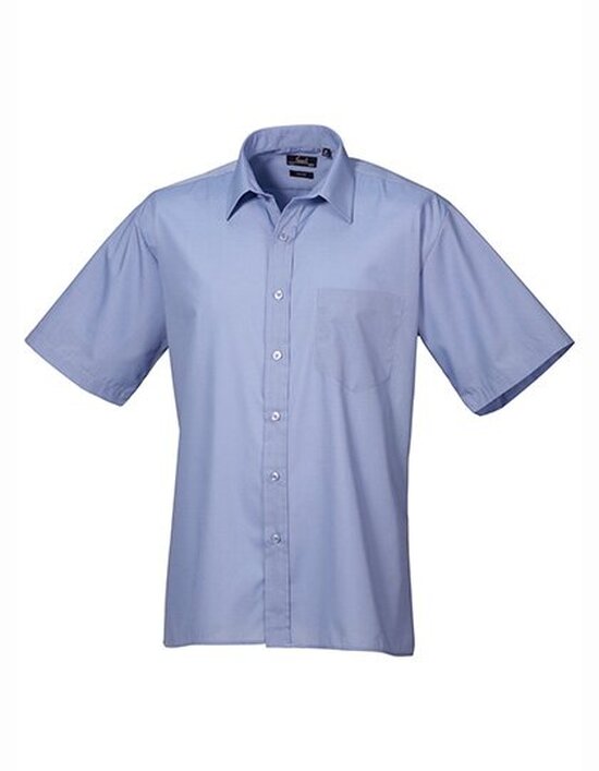 Men`s Poplin Short Sleeve Shirt