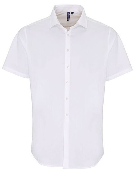 Men´s Stretch Fit Poplin Short Sleeve Cotton Shirt