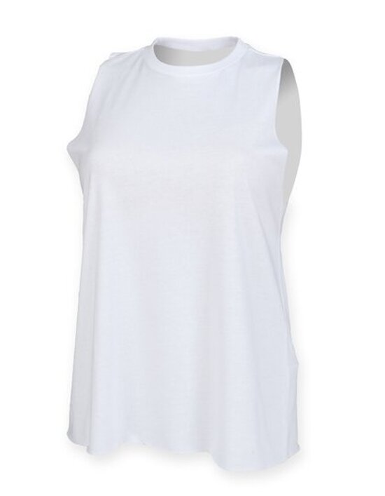 Women`s High Neck Slash Armhole Vest