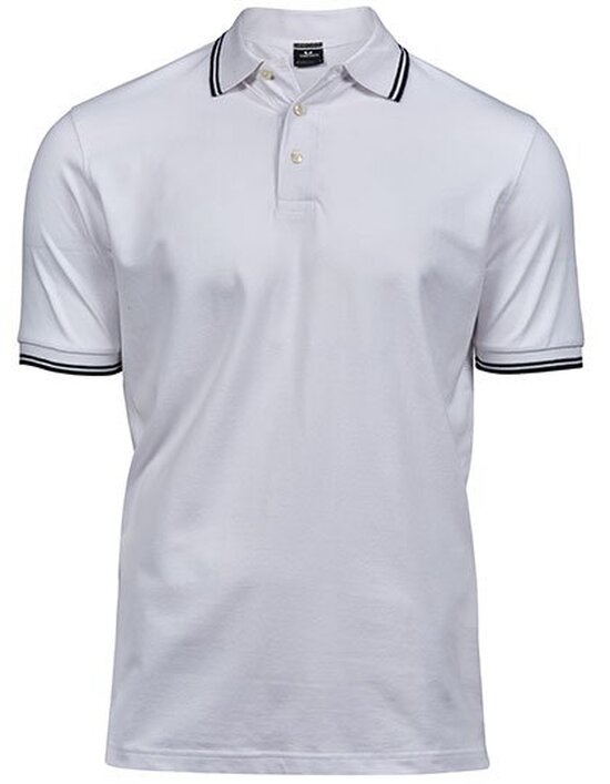 TJ1407 Men´s Luxury Stripe Stretch Polo