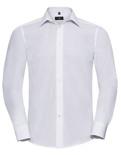 Men`s Long Sleeve Tailored Polycotton Poplin Shirt